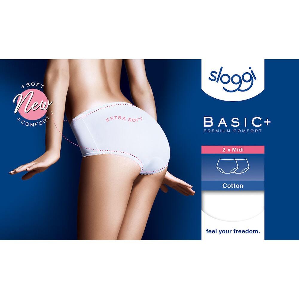 sloggi Basic+ Midi 2P 44 - Weiss