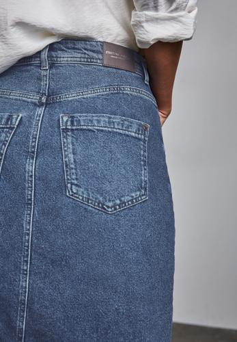 Midi Pencil Jeansrock 34 - Medium Blue Authentic