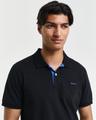 Kontrast Piqué Poloshirt XL - Black