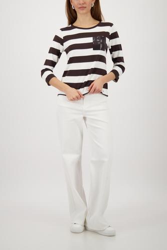 Sweatshirt mit Streifen 42 - Dark Chocolate Ringel