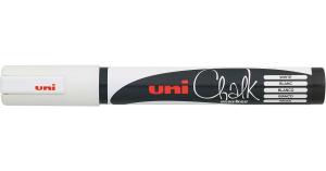 Kreidemarker UNI Chalk weiß; Strichstärke: 1,8 – 2,5 mm Füller