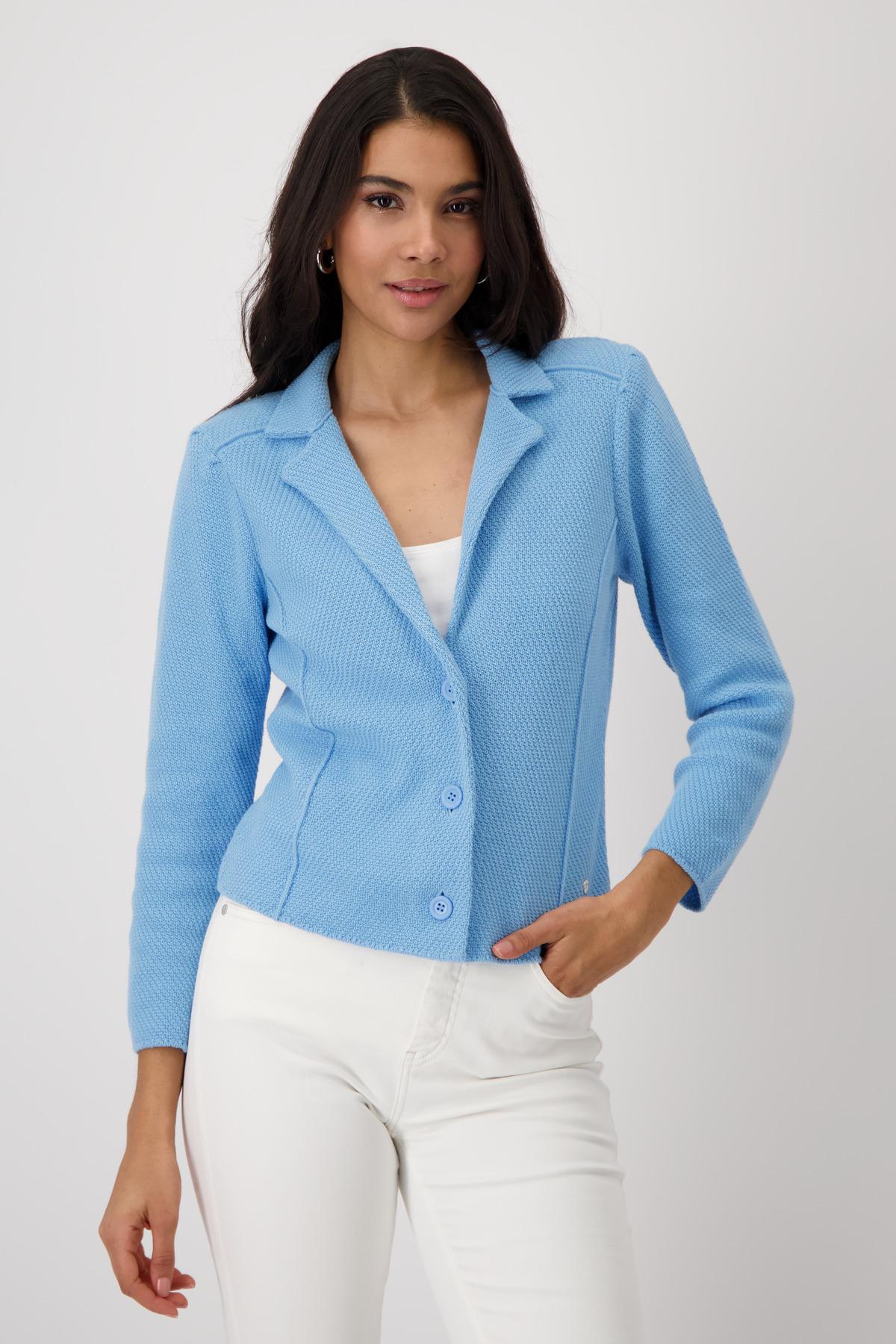 Strickblazer mit Reiskornmuster 38 - Spring Water