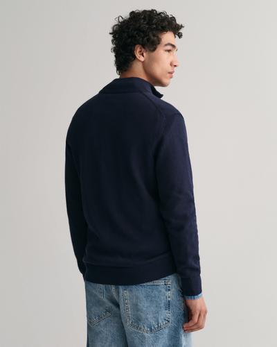 Casual Cotton Strickjacke mit Reißverschluss XXXL - Evening Blue