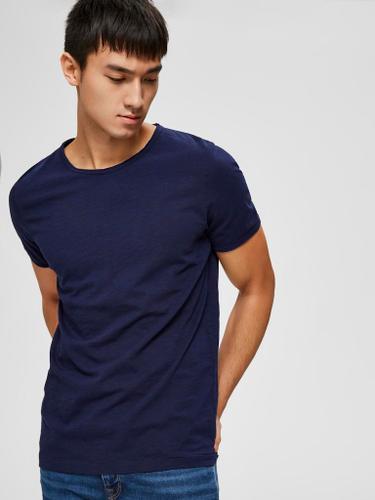 SLHMORGAN SS O-NECK TEE NOOS Blau S