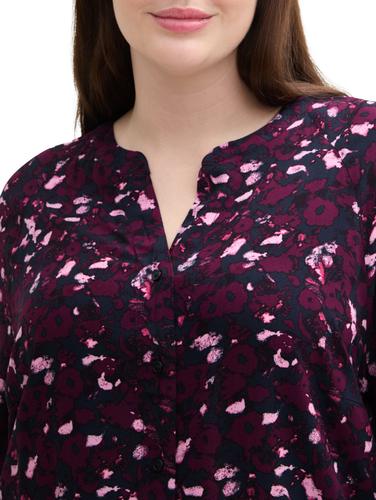 Plus Size - Loose Fit Bluse aus Viskose 46 Loose Fit - Berry Autumn Floral Design