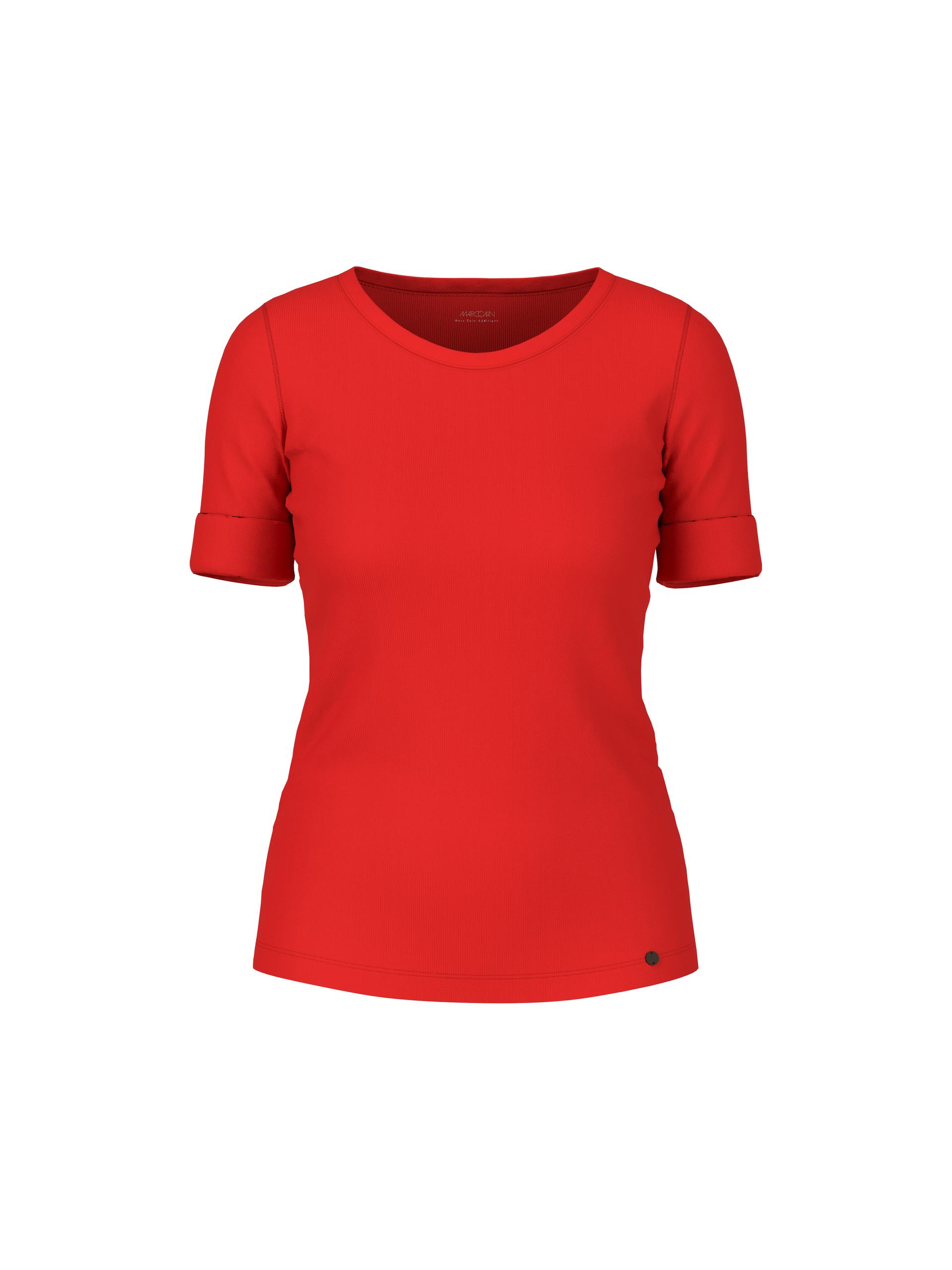Schmal geschnittenes T-Shirt mit 3/4-Arm 44 - Flame Red