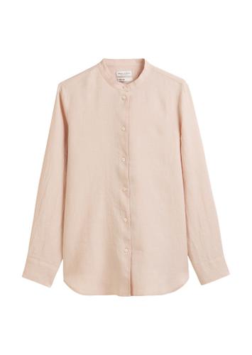 A-Shape-Leinenbluse regular Rot 34
