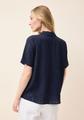 Blusenshirt mit Struktur - Dunkelblau / M