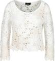 Häkelpullover mit Pailletten 42 - Cream