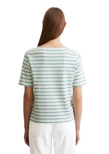 T-Shirt straight XS Straight - Multi/ Pure Teal
