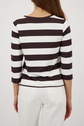 Sweatshirt mit Streifen 42 - Dark Chocolate Ringel