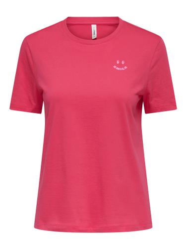 ONLJILL LIFE S/S REG TEE CS JRS S Normal geschnitten - Raspberry