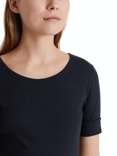 Rundhals-Shirt mit halben Ärmeln Blau 34