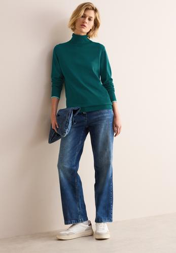 Basic Rollkragen-Pullover XL - Petrol Green