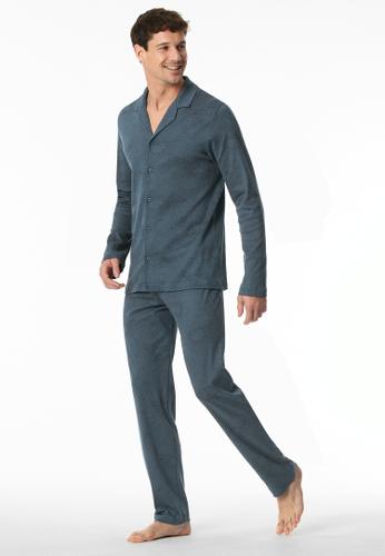 Pyjama lang 54 - Jeansblau