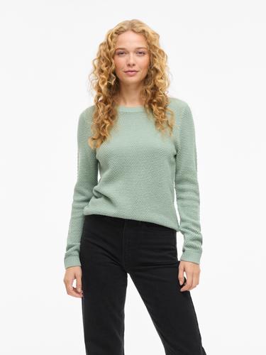 VIDALO O-NECK L/S KNIT TOP- NOOS M Normal geschnitten - Blue Surf