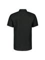 Shirt Short Sleeve Linen Solid Schwarz XXL