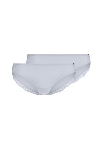 Skiny Damen Rio Slip 2er Pack Classicotton Weiß 38