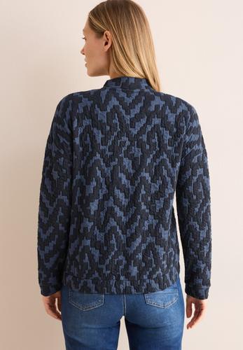 Jaquard Jacke mit Struktur XL - Universal Blue