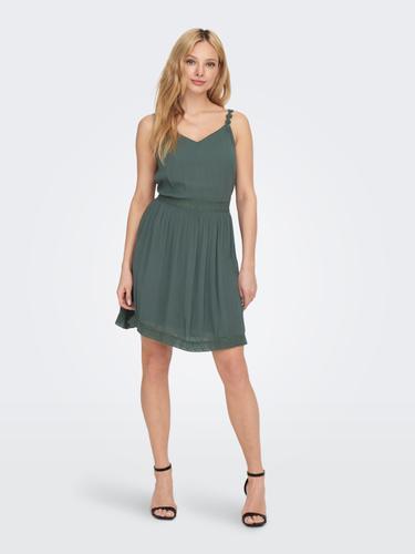 ONLKARMEN ANNE LIFE S/L DRESS WVN NOOS 34 Normal geschnitten - Balsam Green