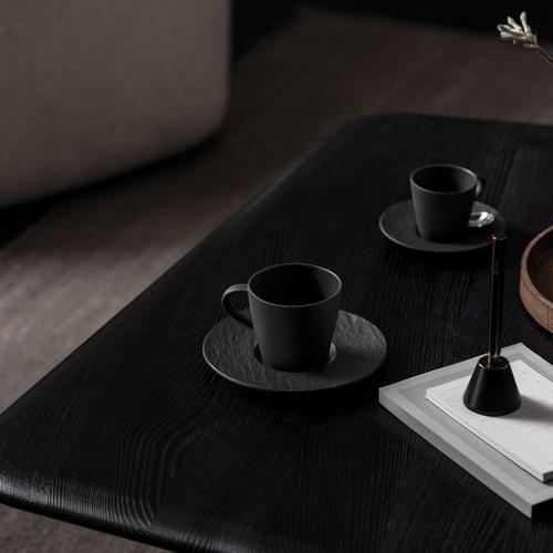 Villeroy und Boch Manufacture Rock Kaffeeuntertasse 15,5cm - Schwarz