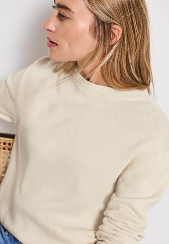 Rundhals Pullover 36 - Tusk Cream
