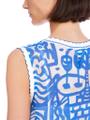 In Deutschland gestricktes Top mit Print Blau 42