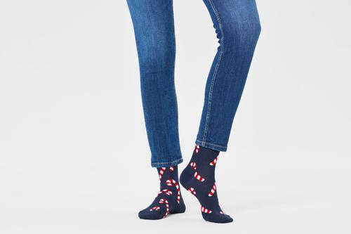 Socken "Candy Cane" - Dunkelblau / 41-46