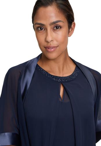 Chiffonstola Blau M