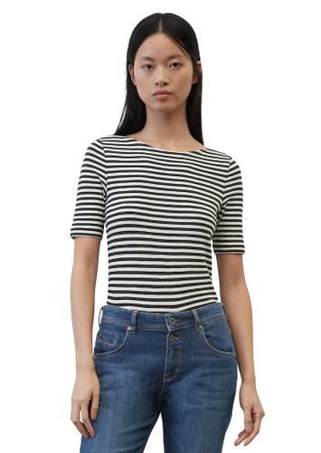 Gestreiftes T-Shirt slim XXL Slim Fit - Multi/black
