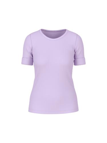 Uni T-Shirt aus stretchigem Cotton-Ripp 42 - Lavender Macaron