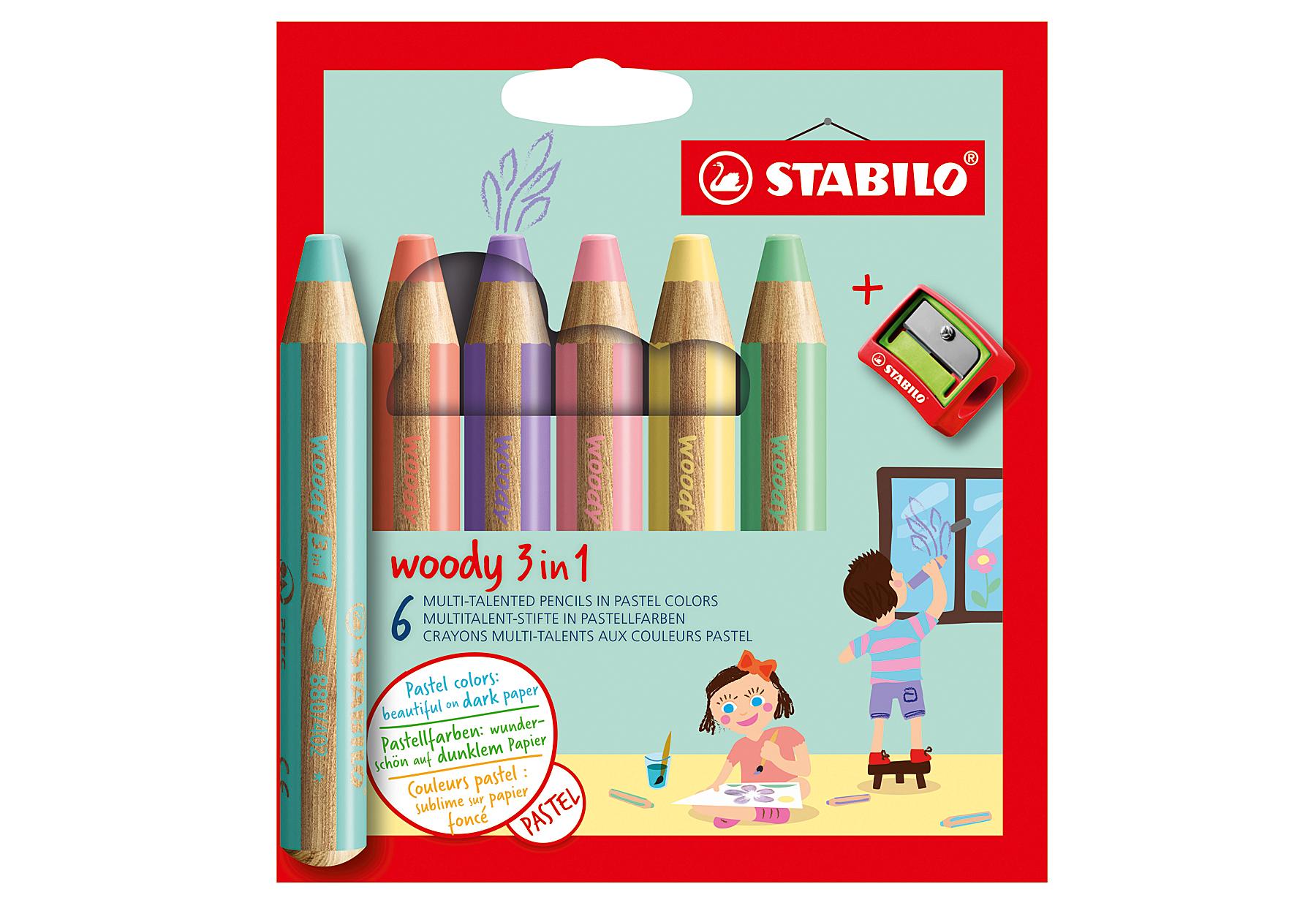 Multitalent-Stift STABILO® woody 3 in 1 Etui, 10 mm, sortiert, Kartone