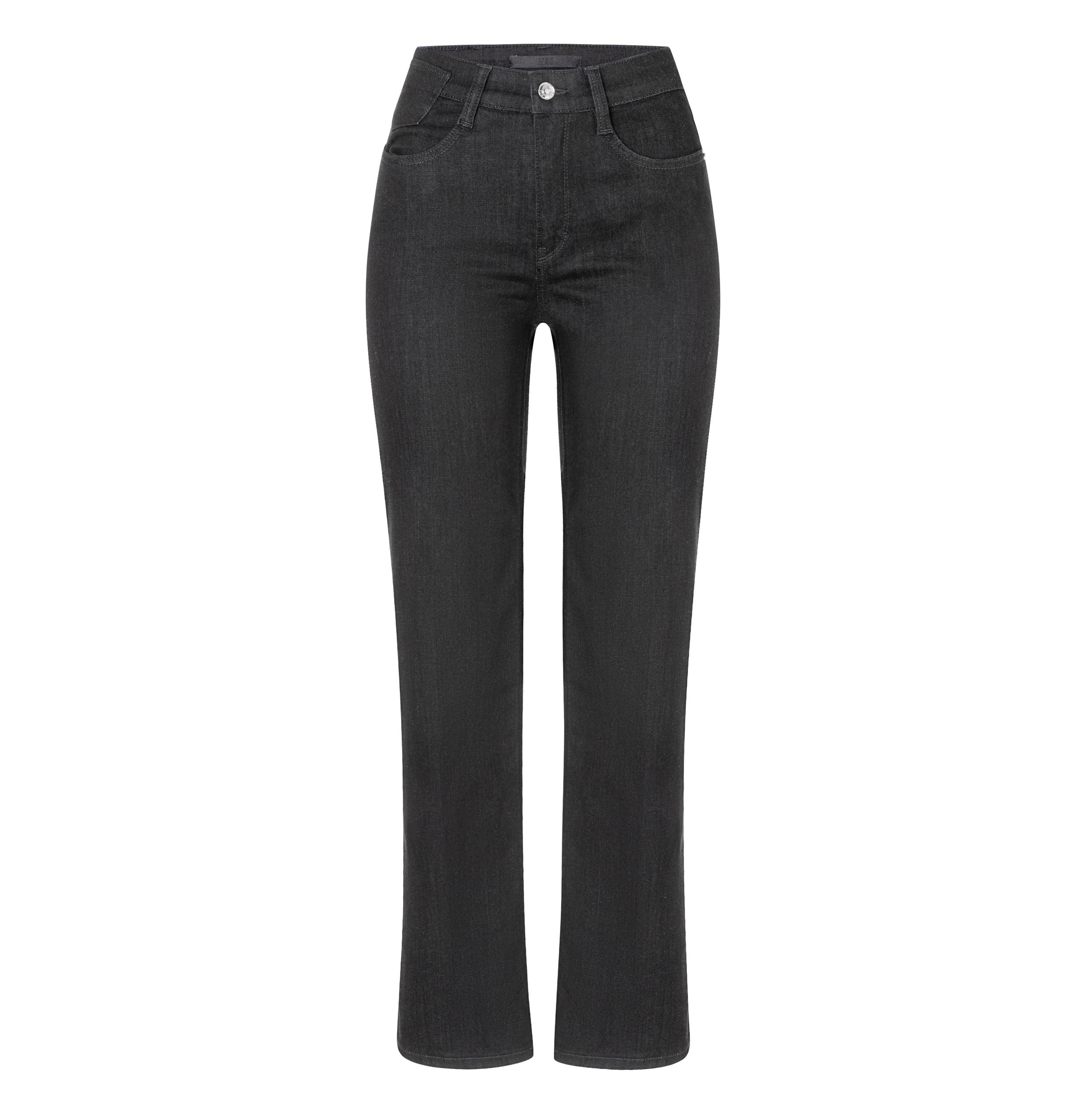 MAC JEANS - LAURA, Authentic Stretch Denim 36/32 Flared Fit - Schwarz