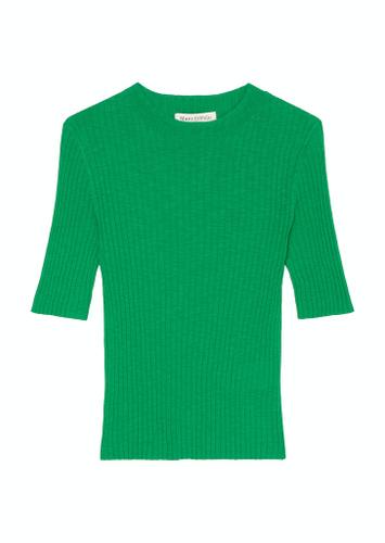 Kurzarm-Ripp-Strickpullover XL - Vivid Green