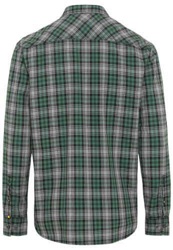 Kariertes Hemd aus reiner Baumwolle XXL Regular Fit - Pine Green