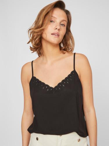 VISTAY V-NECK SINGLET/R Schwarz 38