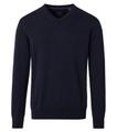 Pullover mit V-Ausschnitt uni 004430 L - Blau