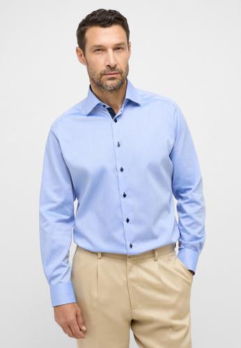 Hemd Pinpoint Langarm 39/Langarm - 68cm MODERN FIT - Blau