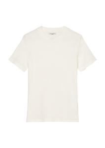 Ripp-Jersey-T-Shirt slim Weiß S