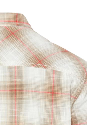 Kariertes Kurzarmhemd aus reiner Baumwolle XXL Regular Fit - Sunfaded Red