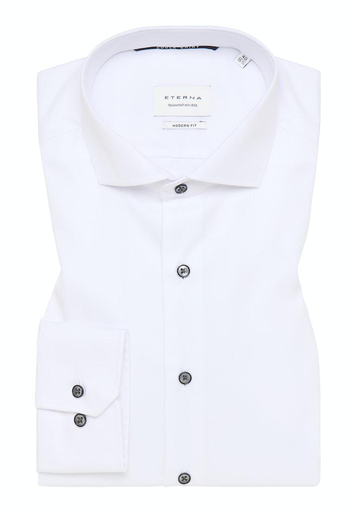 Cover Shirt Twill Langarm Weiß 39/Langarm - 65cm
