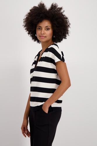 Sweatshirt mit Streifen 40 - Schwarz Ringel