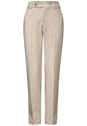Chino mit Knopfdetail 34/28 - Honey Sand Mel.