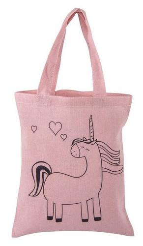 Stofftasche "Einhorn Rose" 20 cm x 25 cm