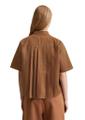 Kurzarm-Bluse relaxed XL Relaxed Fit - Melted Chocolate