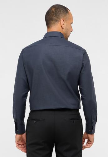 Hemd Fischgrat Langarm 40/Langarm - 65cm MODERN FIT - Anthrazit