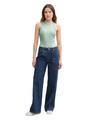 Coated Ripp Top mit Glitzer-Effekt XXL Slim Fit - Fresh Mint Green