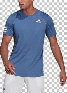 adidas Herren CLUB TENNIS 3-STREIFEN T-SHIRT S in Blau