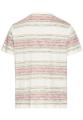 T-Shirt mit Streifenmuster aus Baumwolle Rot 3XL