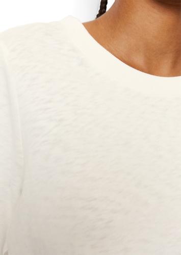 Slub-Jersey-T-Shirt loose Weiß S